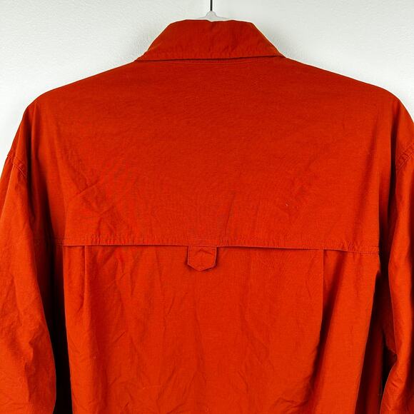 REI Men's Shirt Button Down UPF Hiking Fishing Rust Size Medium Gorpcore Outdoor - Picture 7 of 16